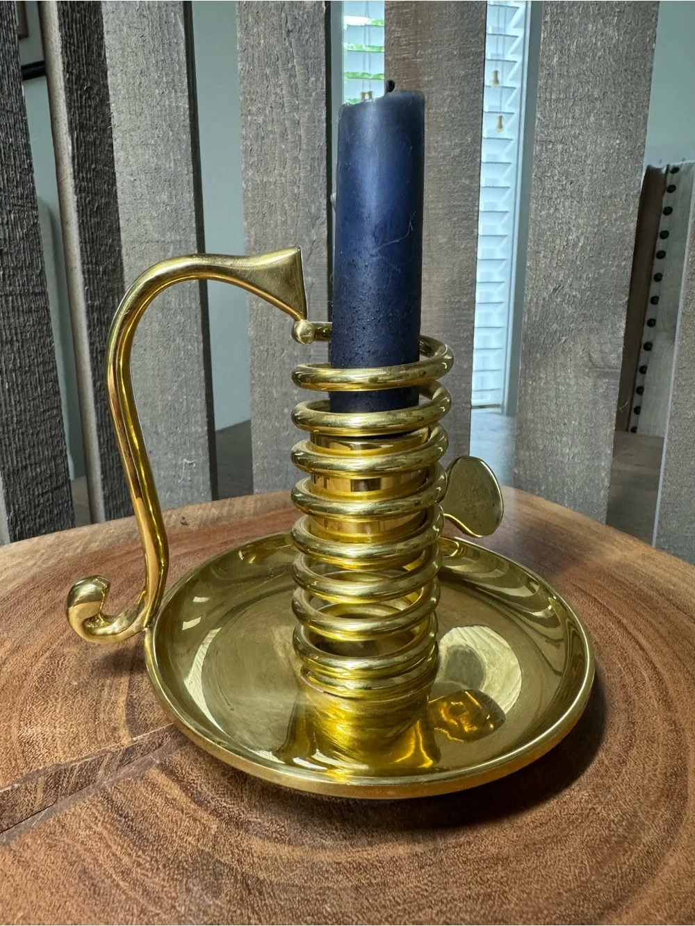 Partylite Saucerlite Brass Courting Adjustable Spiral Candle Holder - Picture 5 of 6